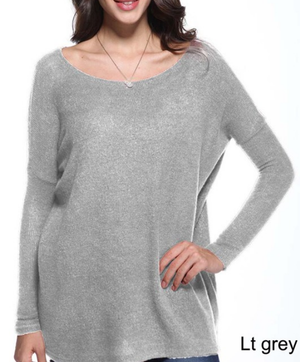 Light Grey Piko Sweater