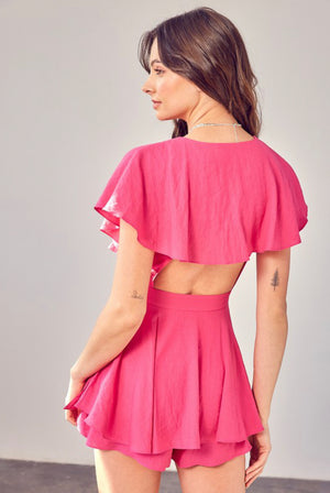 Meant to Be Romper- Pink