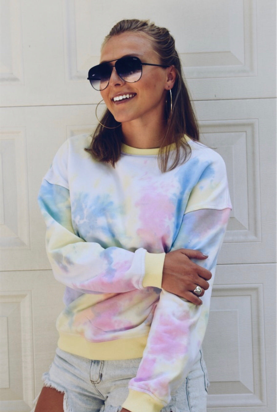 The Groovy Girl Sweatshirt- Pastel Multi