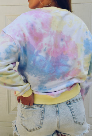The Groovy Girl Sweatshirt- Pastel Multi