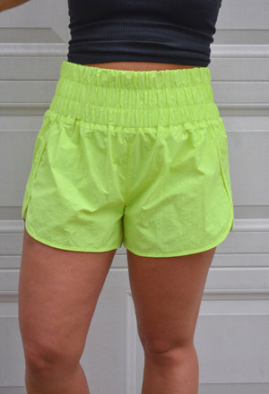 The Achieve More Shorts- Neon Lime